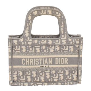 ディオール(Dior)のディオール オブリーク ブックトート ミニ  M1271ZRIW キャンバス レディースハンドバッグ
 グレー【中古】(ハンドバッグ)