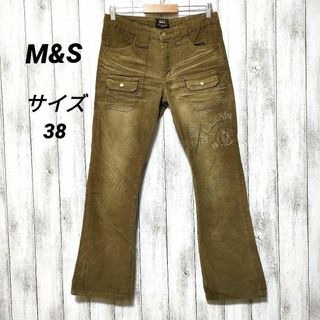 M&S (38)　プリント柄コーデュロイパンツ(カジュアルパンツ)