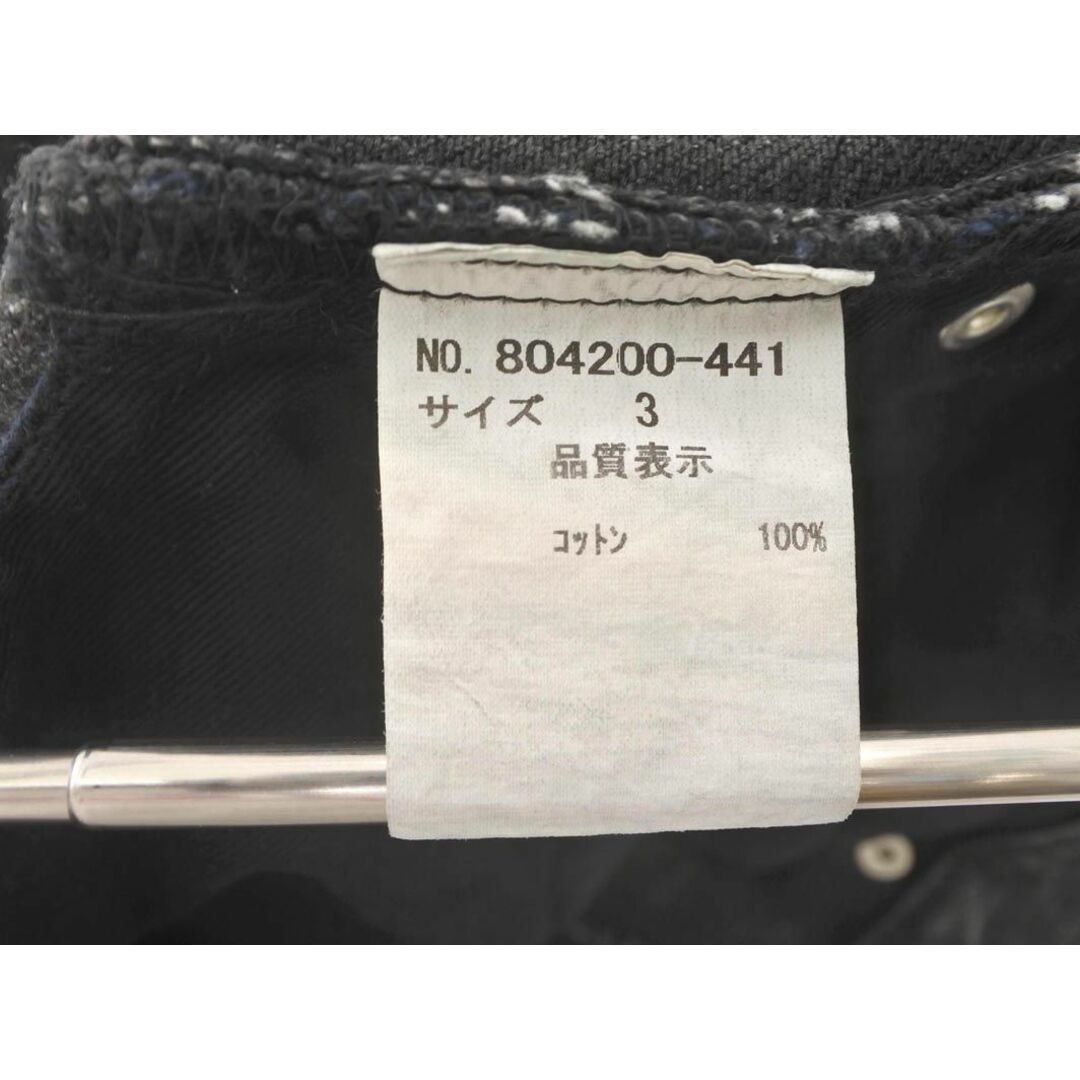 NO ID.(ノーアイディー)のNO ID ノーアイディー ボタンフライ ローライズ デニムパンツ size3/黒 ■■ メンズ メンズのパンツ(デニム/ジーンズ)の商品写真