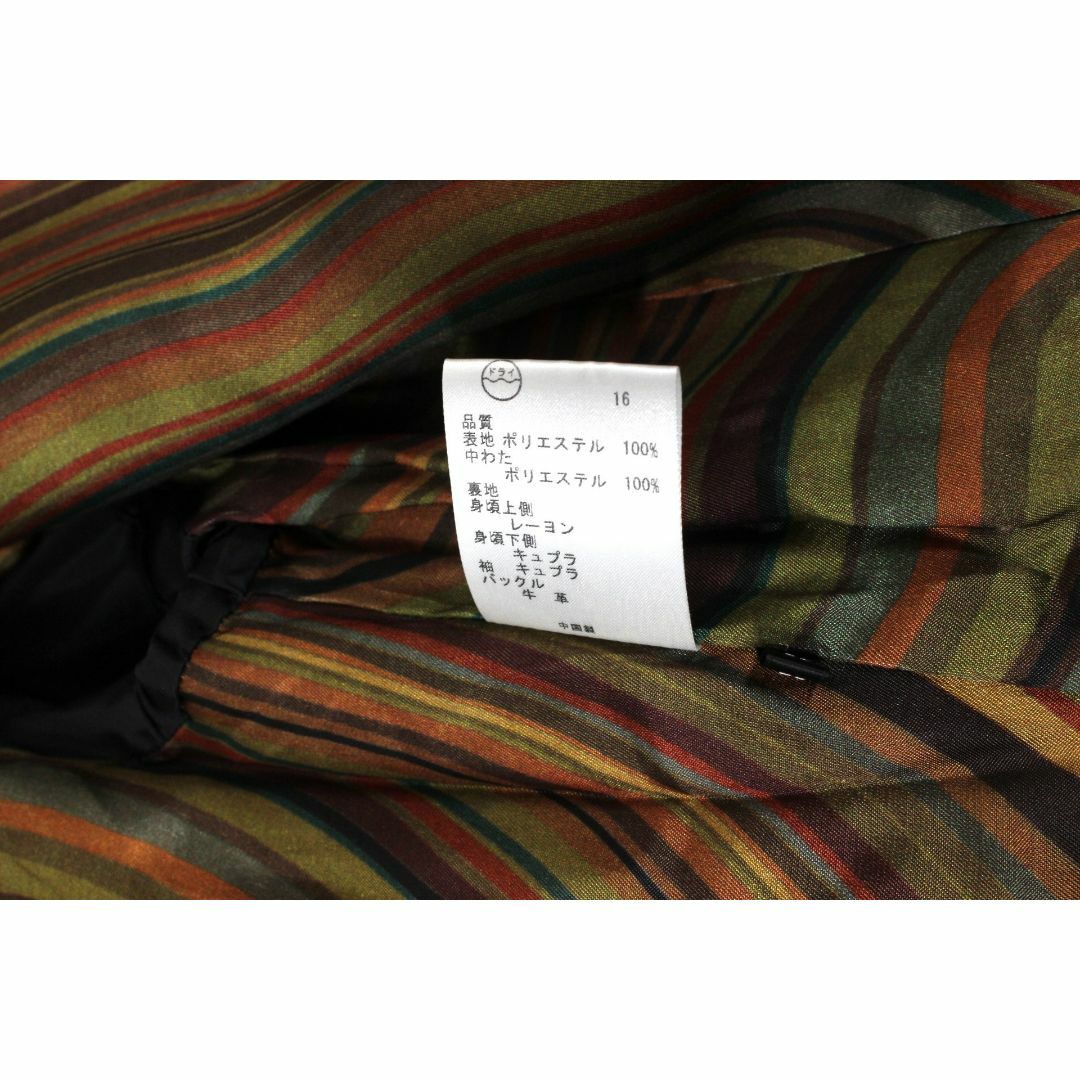 Paul Smith(ポールスミス)の05【極美品】ポールスミス ブラック 中綿入り トレンチコート 38 レディース レディースのジャケット/アウター(ロングコート)の商品写真