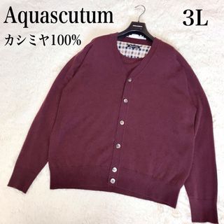 AQUA SCUTUM - 極美品 大きいサイズ 3L アクアスキュータム カシミヤ