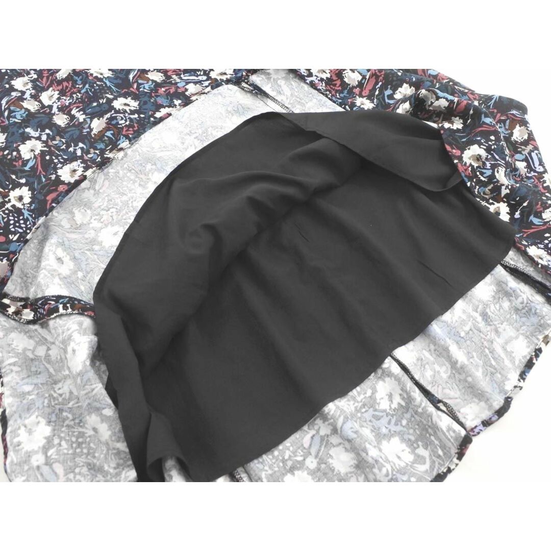 LEPSIM(レプシィム)のLEPSIM レプシィムローリーズファーム 花柄 ロング スカート sizeL/黒 ◇■ レディース レディースのスカート(ロングスカート)の商品写真