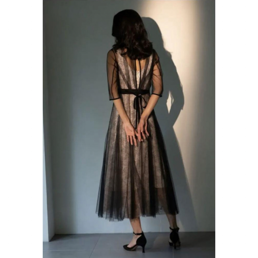 FRAY I.D チュールレースドレス ワンピース ブラック 結婚式定価¥43700