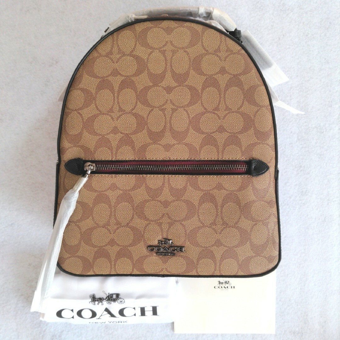 COACH(コーチ)のコーチ COACH リュック バックパック おしゃれ シグネチャー ブラウン レディースのバッグ(リュック/バックパック)の商品写真