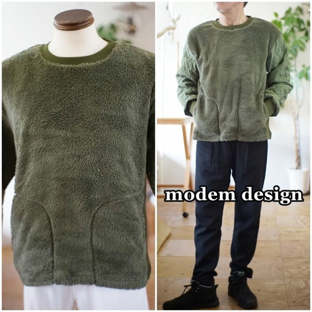 メンズmodemdesign モデムデザイン　ボアフリース　キルティング　 M