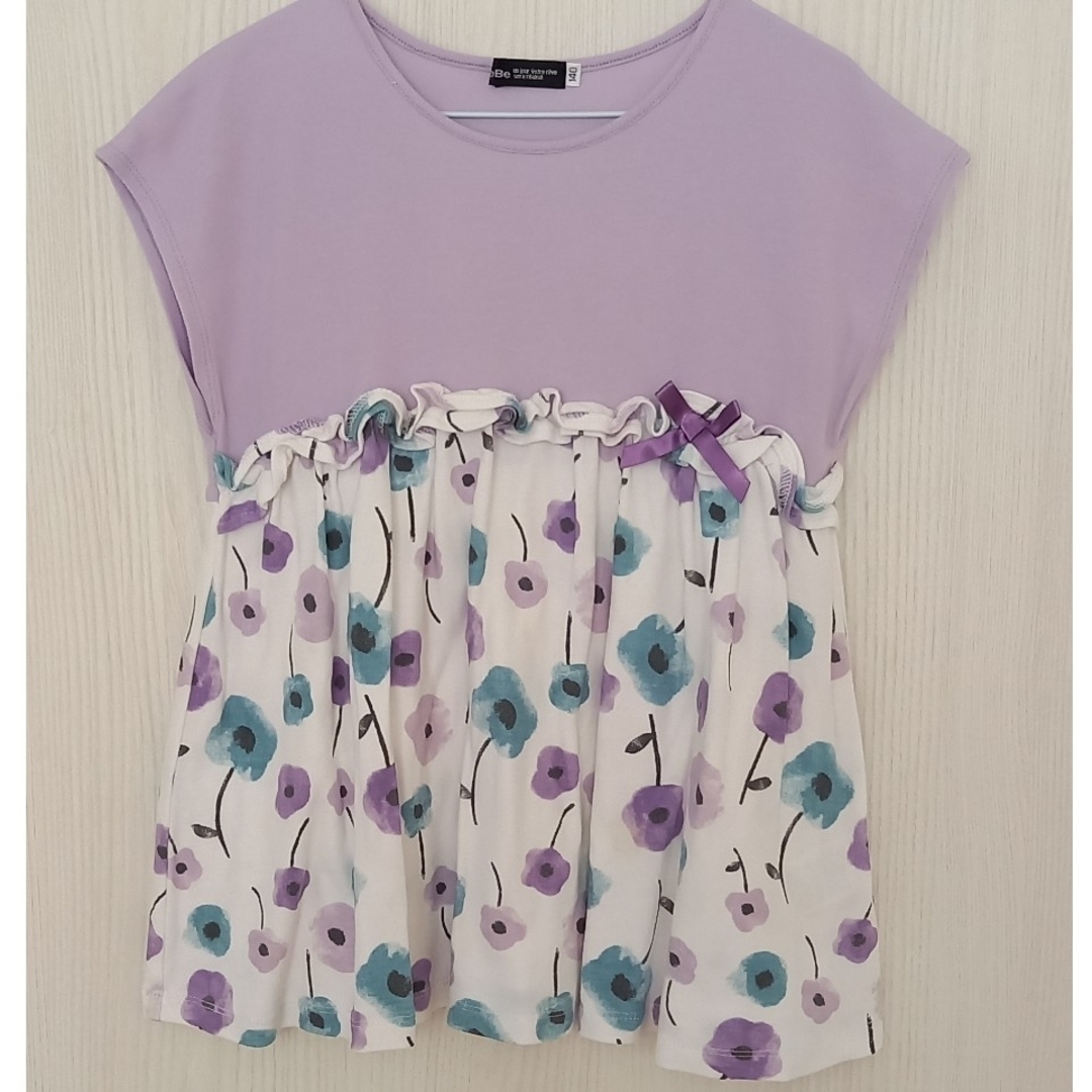 BeBe(ベベ)のベベ トップス ラベンダー 140cm キッズ/ベビー/マタニティのキッズ服女の子用(90cm~)(Tシャツ/カットソー)の商品写真