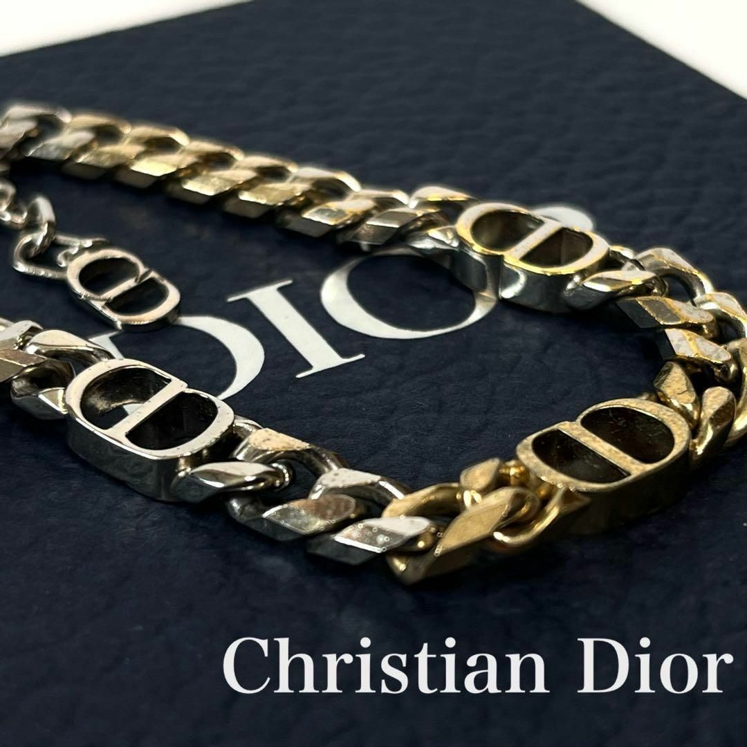 Christian Dior(クリスチャンディオール)の【美品☆箱付き】ディオール　チェーンリンク　CD アイコン　ブレスレット　喜平 メンズのアクセサリー(ブレスレット)の商品写真