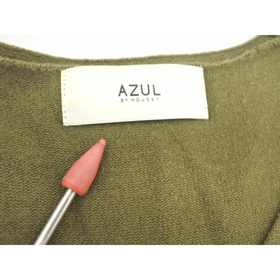 moussy(マウジー)のAZUL BY MOUSSY アズールバイマウジー Vネック ニット セーター sizeS/カーキ ◇■ レディース レディースのトップス(ニット/セーター)の商品写真