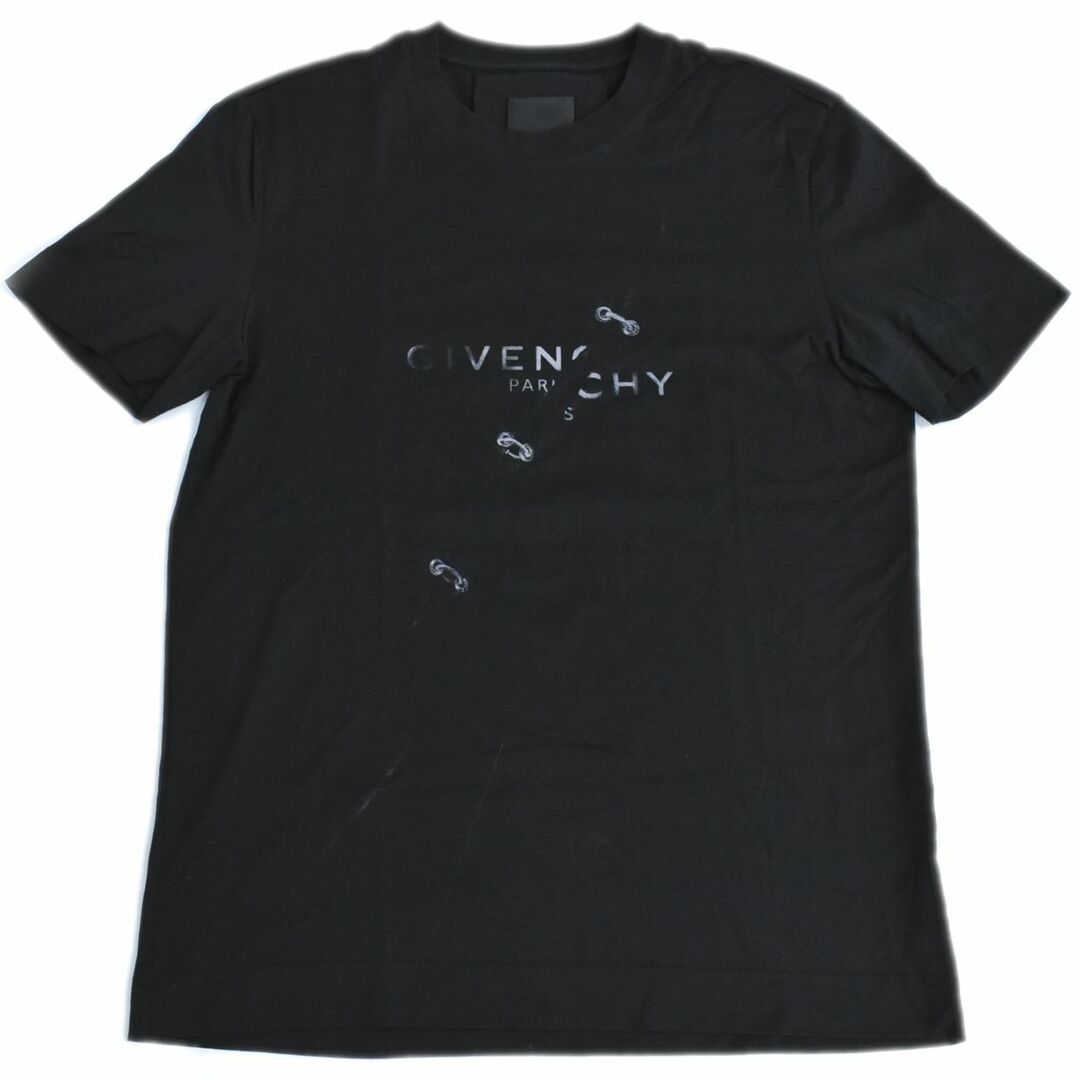 本物 ジバンシィ GIVENCHY ロゴ Tシャツ トップス L コットン ブラック メンズ 衣類 洋服メンズ