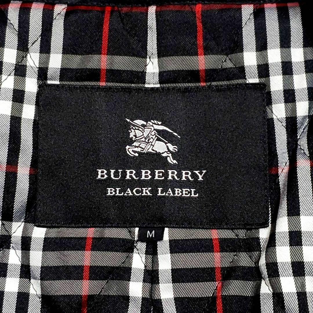 BURBERRY BLACK LABEL(バーバリーブラックレーベル)の極美品 M バーバリーブラックレーベル 羊毛 トレンチコート 黒 中綿 ライナー メンズのジャケット/アウター(トレンチコート)の商品写真