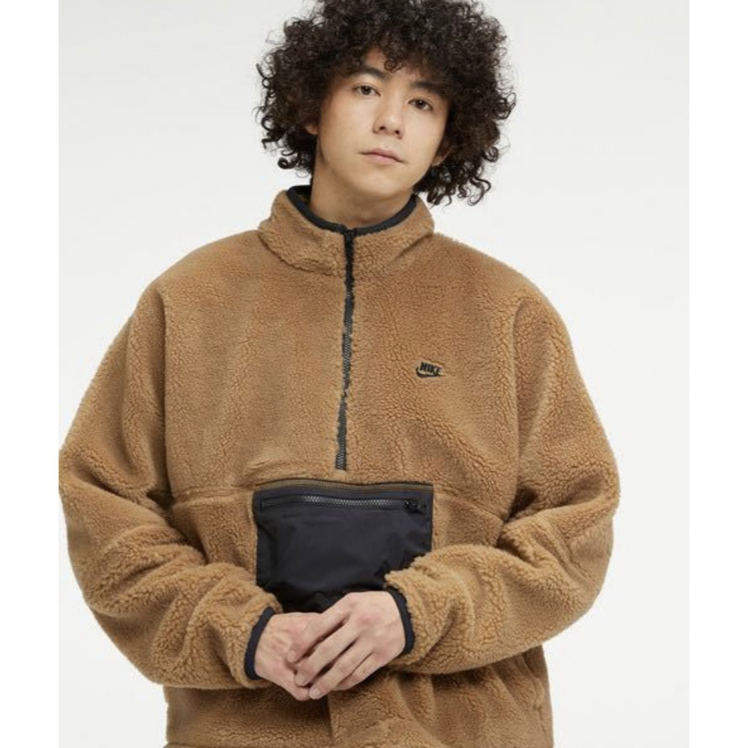 Lサイズ 新品 NIKE フリース ハーフジップ ボアジャケットプル Lサイズ 新品 NIKE フリース ハーフジップ ボアジャケットプル