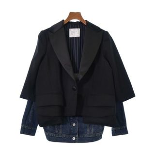 サカイ(sacai)のsacai サカイ ジャケット（その他） 2(M位) 黒xインディゴ 【古着】【中古】(その他)