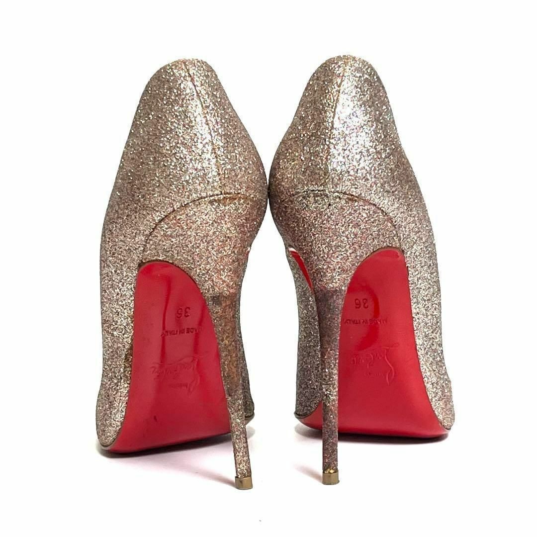 Christian Louboutin(クリスチャンルブタン)の【美品】ルブタン　パンプス　ハイヒール　ラメ　靴 レディースの靴/シューズ(ハイヒール/パンプス)の商品写真