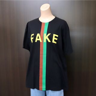 グッチ(Gucci)の【GUCCI】グッチ Tシャツ FAKE NOT プリント コットン ブラック シェリーライン XS/tm05527ar(Tシャツ(半袖/袖なし))