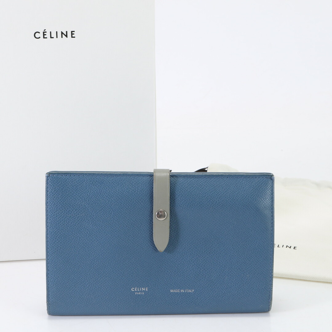 celine(セリーヌ)のセリーヌ バイカラー ウォレット ストラップ ラージ マルチファンクション レザー 長財布 本革 ウォレット レディース EFM H10-6 レディースのファッション小物(財布)の商品写真