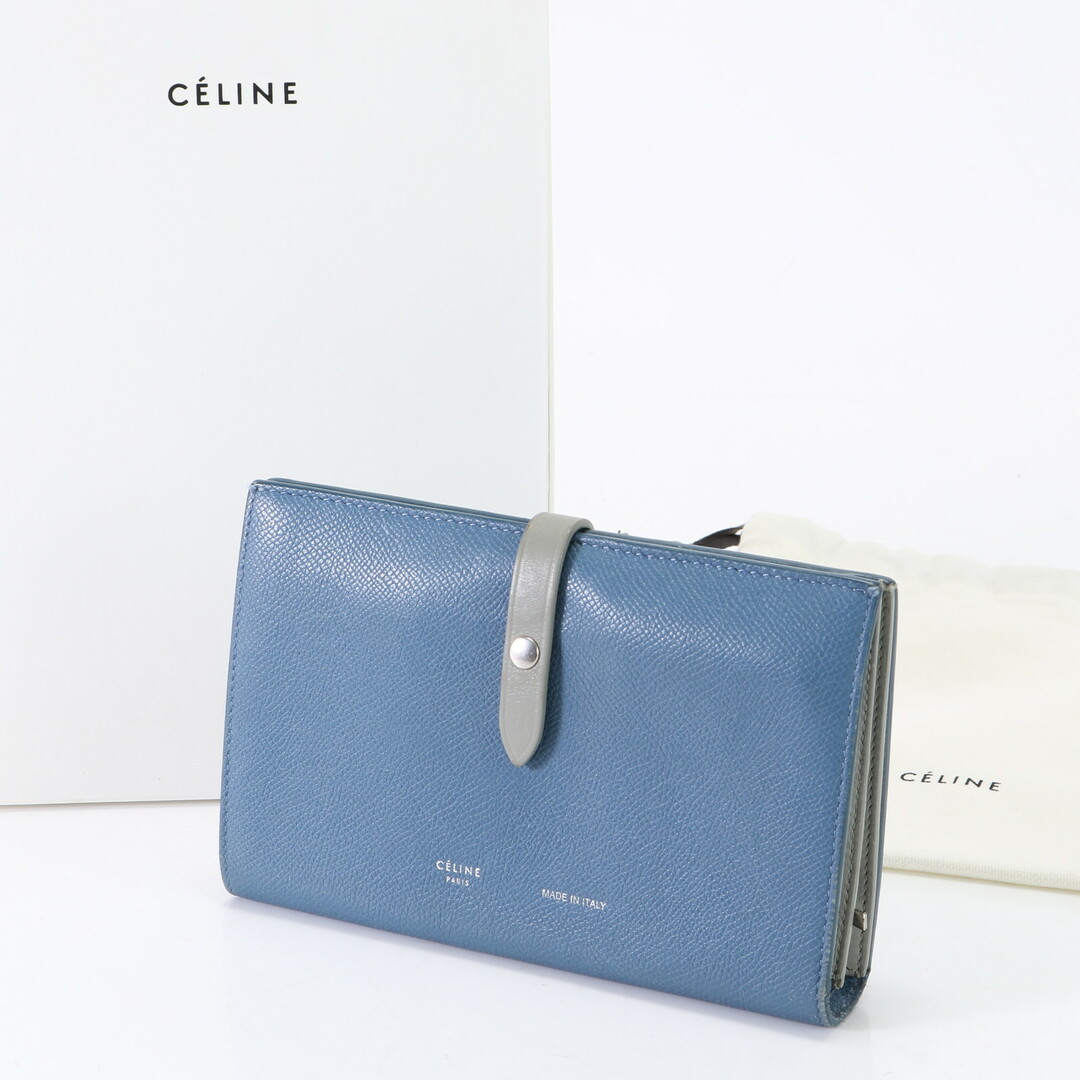 celine(セリーヌ)のセリーヌ バイカラー ウォレット ストラップ ラージ マルチファンクション レザー 長財布 本革 ウォレット レディース EFM H10-6 レディースのファッション小物(財布)の商品写真