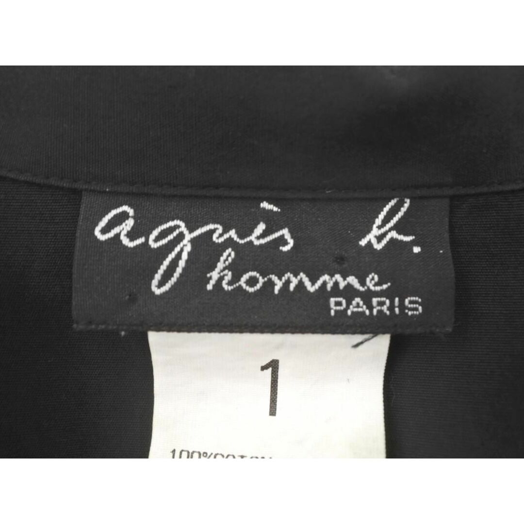 agnes b.(アニエスベー)のアニエスベー オム オープンカラー シャツ size1/黒 ◇■ メンズ メンズのトップス(シャツ)の商品写真