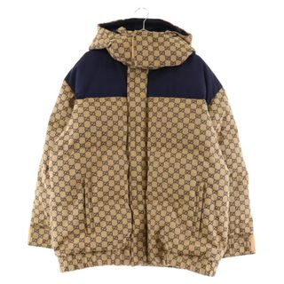 グッチ(Gucci)のGUCCI グッチ 22AW GGキャンバスグース ダウンジャケット 715535 ベージュ(ダウンジャケット)