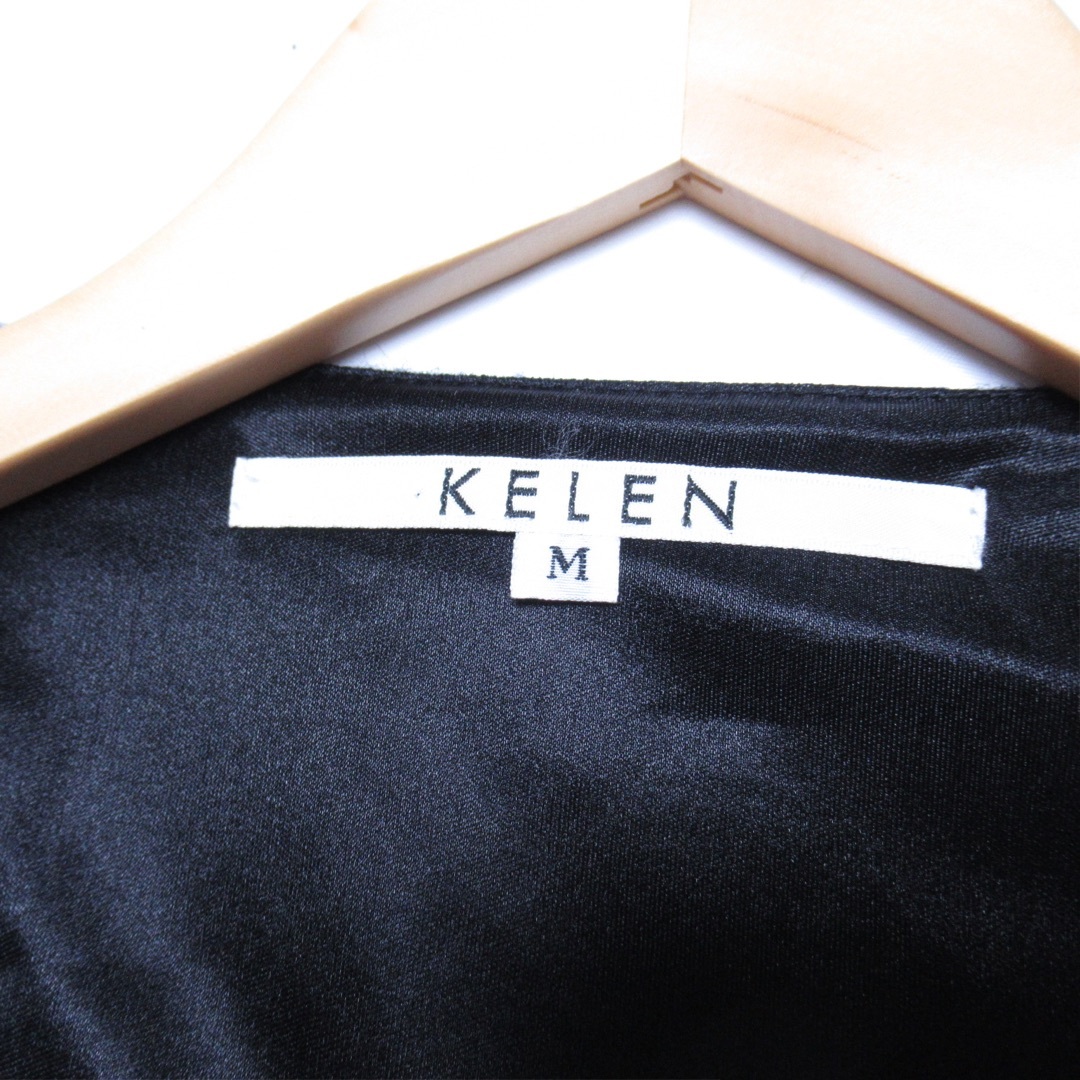 KELEN(ケレン)の【Kelen ケレン】水玉 変形 ワンピース グレー ブラック M レディースのワンピース(ひざ丈ワンピース)の商品写真