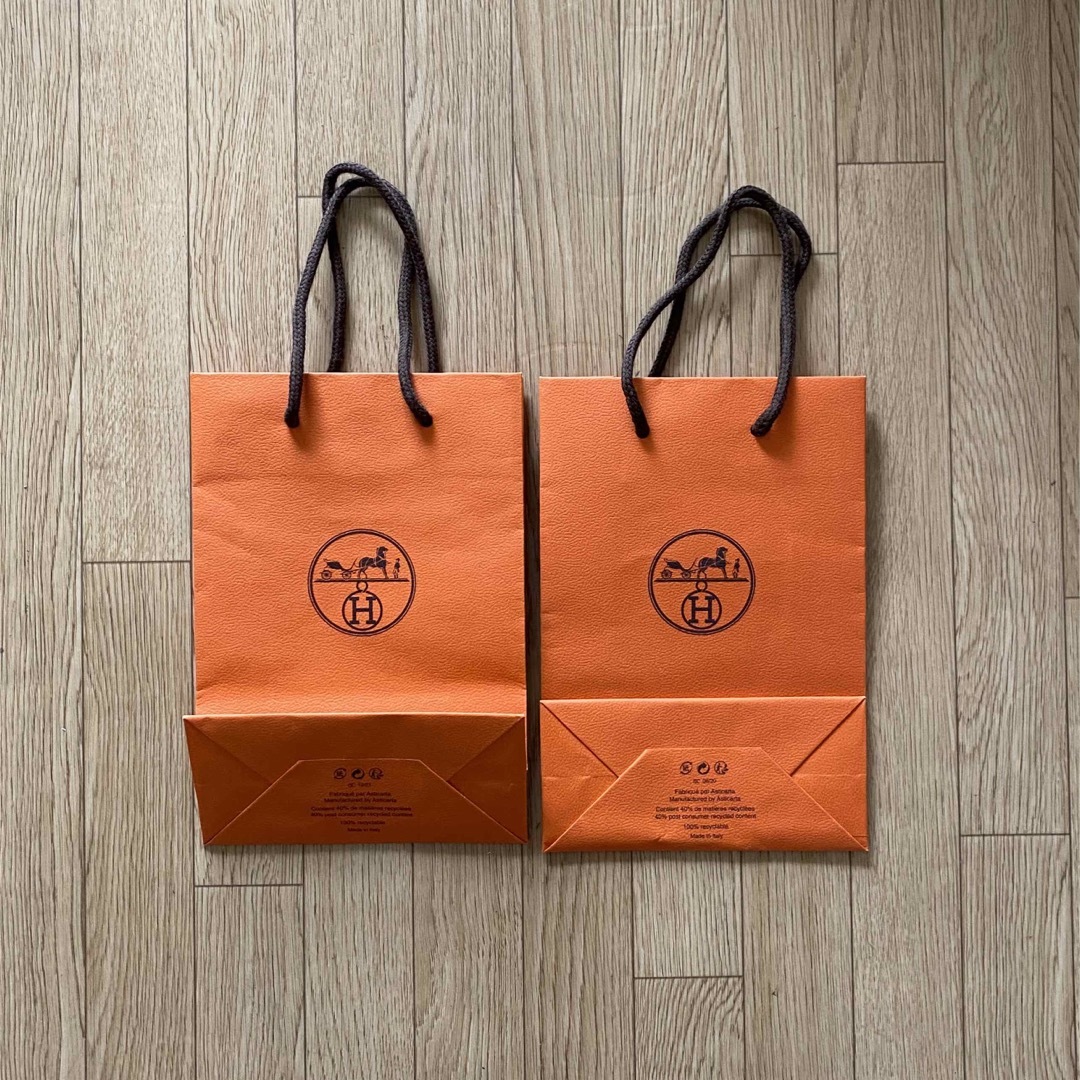 HERMES エルメス 紙袋 4枚セット ショップ袋 小物用 量れる HERMES エルメス 紙袋 4枚セット ショップ袋 小物用 量れる