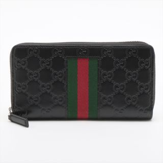 グッチ(Gucci)のグッチ グッチシマ レザー  ブラック メンズ 長財布(長財布)