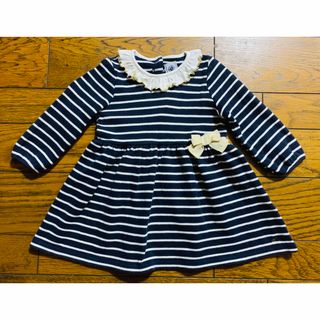 プチバトー(PETIT BATEAU)のプチバトー　ワンピース　ボーダー　86cm(ワンピース)