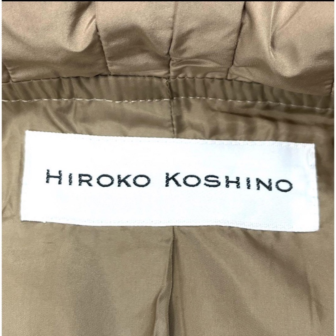 HIROKO KOSHINO(ヒロココシノ)の美品☆ コシノヒロコ　ダウンコート　ベルト付き　キャメル　40 Lサイズ レディースのジャケット/アウター(ダウンコート)の商品写真