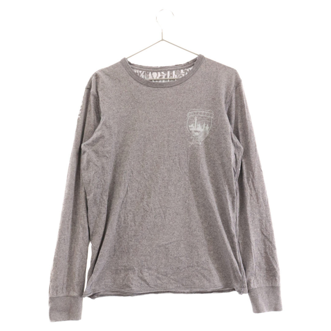 DIESEL(ディーゼル)のDIESEL ディーゼル バックプリントロングスリーブtシャツ ダメージ加工 グレー メンズのトップス(Tシャツ/カットソー(七分/長袖))の商品写真