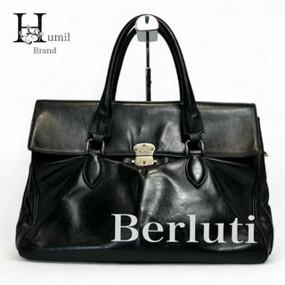 ベルルッティ(Berluti)の【極希少】ベルルッティ　オルガ期　トートバッグ　ビジネスバッグ　レザー　黒　通勤(ビジネスバッグ)