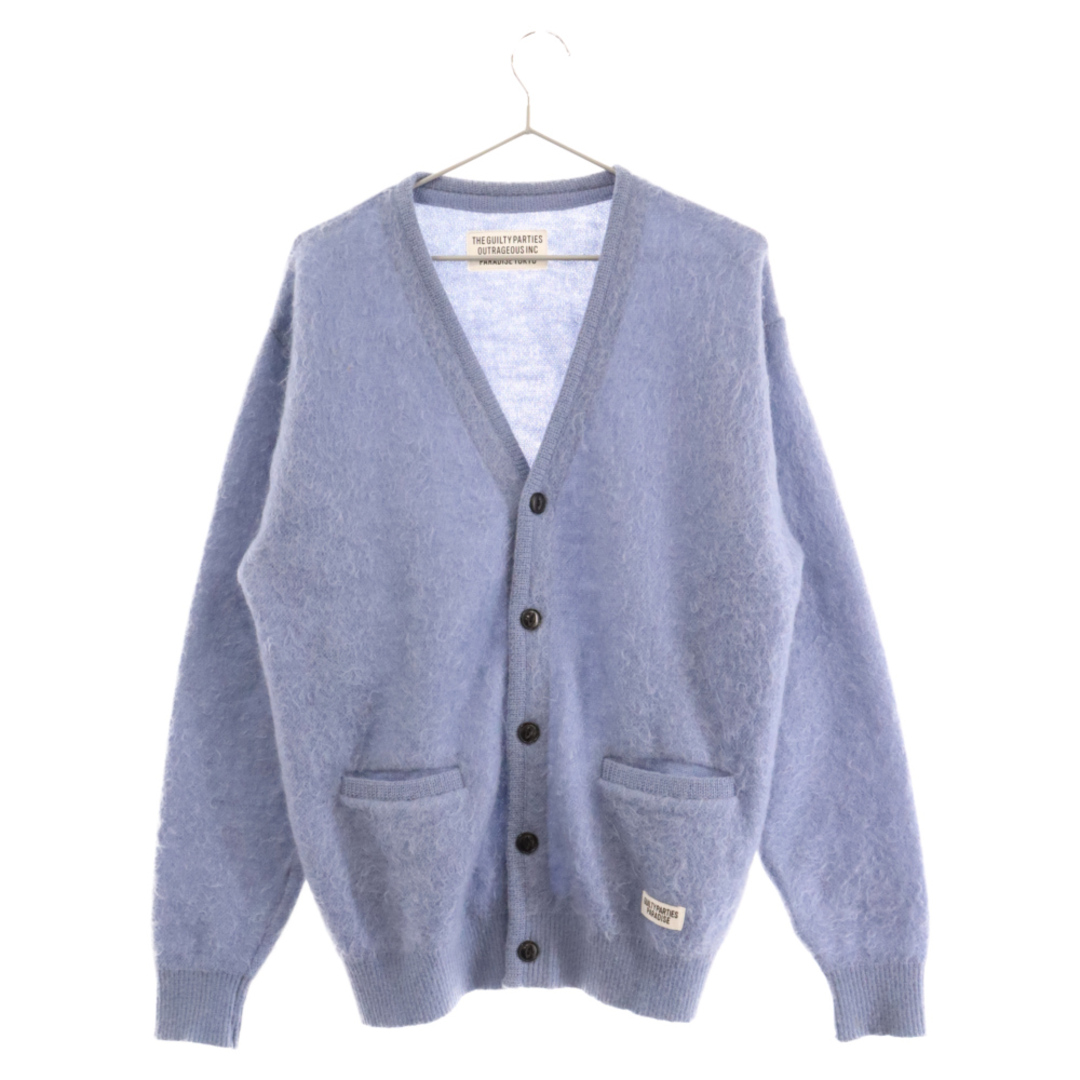 48センチ袖丈WACKO MARIA ワコマリア MOHAIR KNIT CARDIGAN モヘア ニット カーディガン ブルー