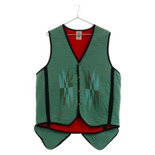 キャピタル(KAPITAL)のKAPITAL キャピタル 20AW×BYBORRE 3D Hyper Chimayo Vest バイボレ ハイパーチマヨベスト ニットベスト グリーン(ベスト)