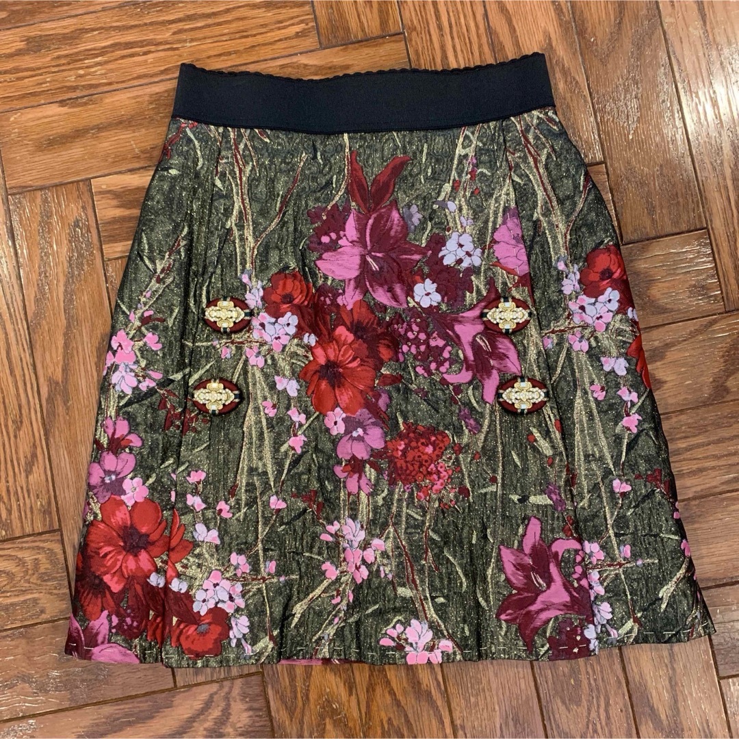 DOLCE&GABBANA＊花柄　膝丈スカートスカート