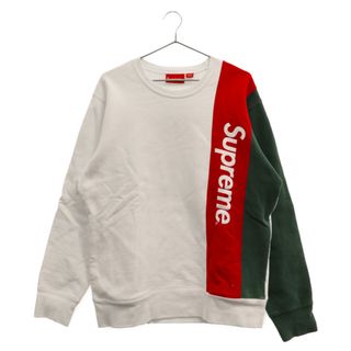 シュプリーム(Supreme)のSUPREME シュプリーム 16SS Panelled Crewneck パネルロゴプリント クルーネックスウェットトレーナー ホワイト/グリーン/レッド(スウェット)