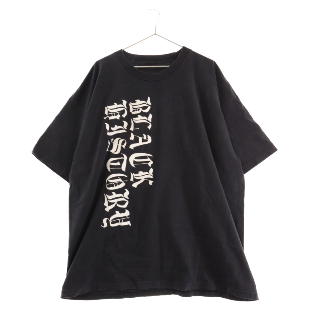 765センチ身幅VLONE ヴィーロン BLACK HISTORY T-SHIRT バックヒストリー プリント 半袖Tシャツ ブラック