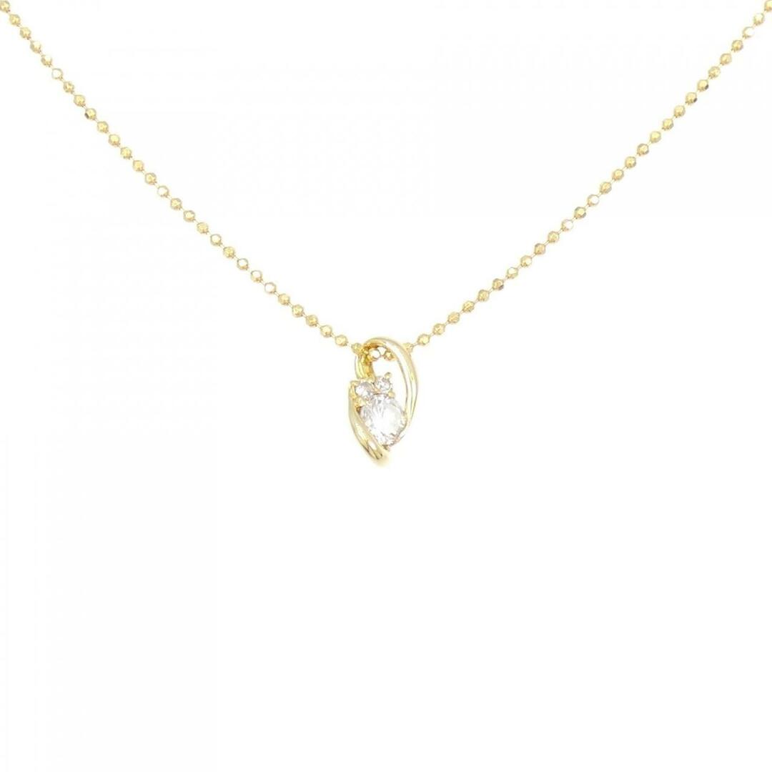 ご注意くださいK18YG ダイヤモンド ネックレス 0.18CT