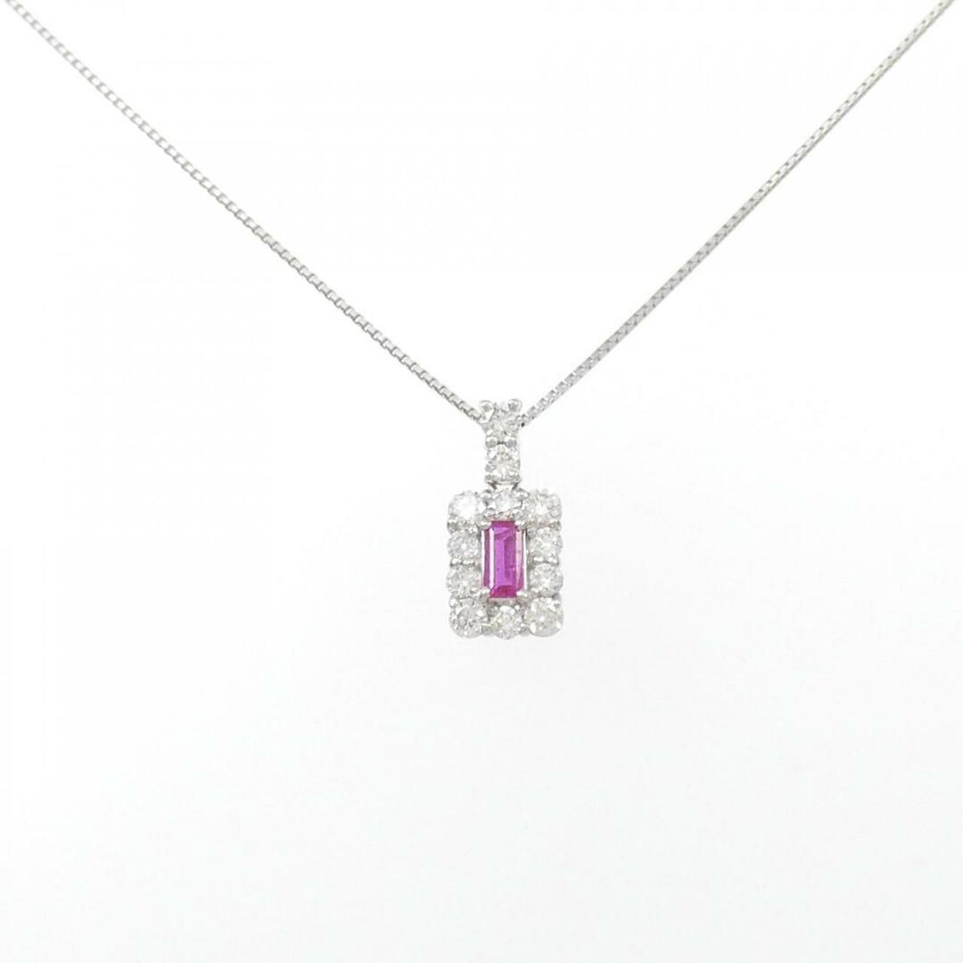 ネックレス【新品】PT ルビー ネックレス 0.12CT