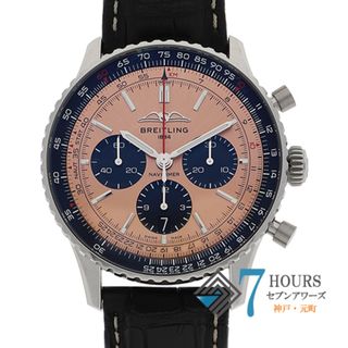 ブライトリング(BREITLING)の【118967】BREITLING ブライトリング  AB0138241K1P1 ナビタイマー B01 クロノグラフ 43 カッパー/ブラックダイヤル SS/レザー（クロコ） 自動巻き ギャランティーカード 純正ボックス 腕時計 時計 WATCH メンズ 男性 男 紳士【中古】(腕時計(アナログ))