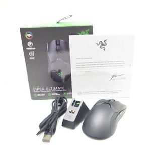 レイザー(LAZER)の美品 RAZER レイザー VIPER ULTIMATE ゲーミングマウス ワイヤレス eスポーツ HM317C (PC周辺機器)