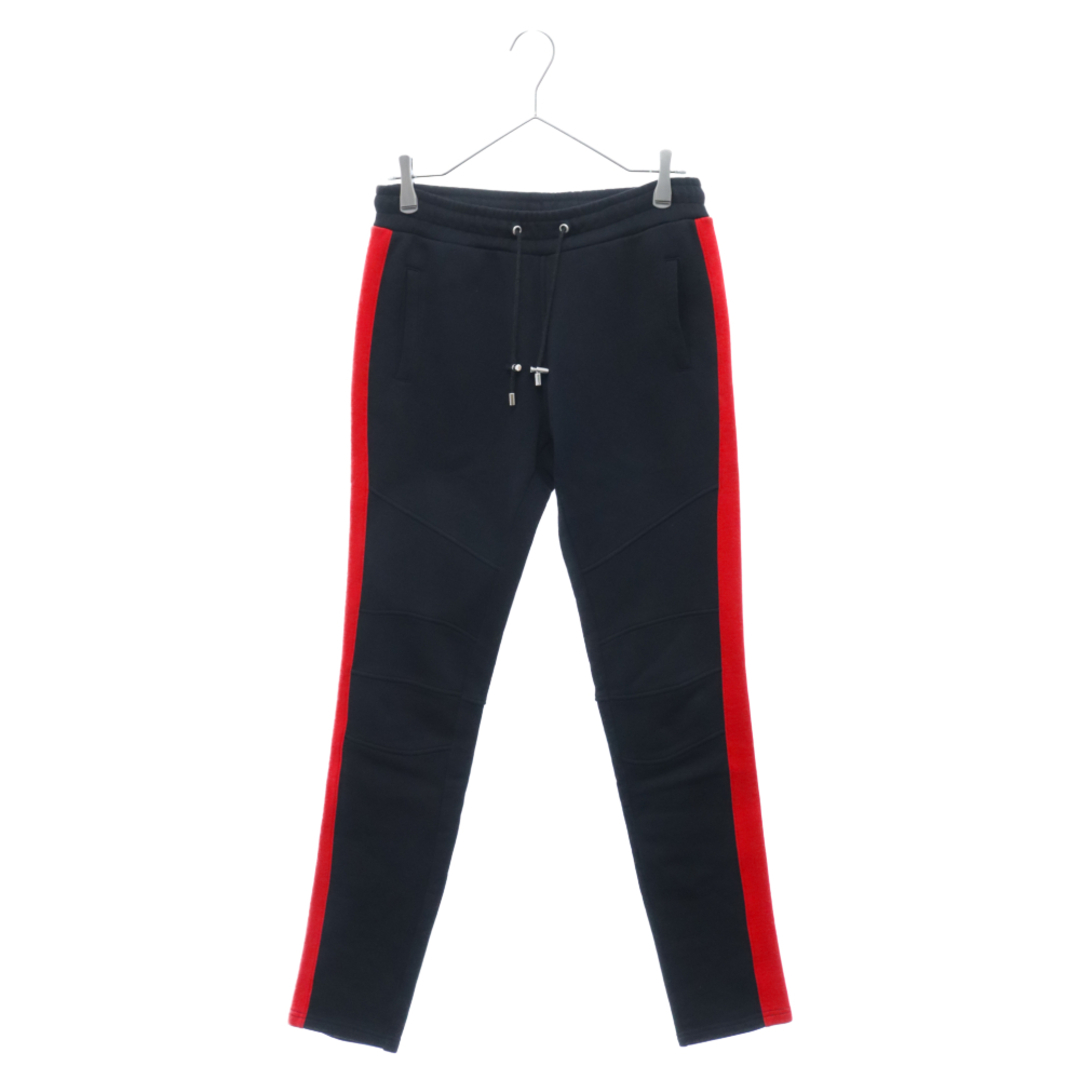 BALMAIN(バルマン)のBALMAIN バルマン Side Line Track Pants サイドライン トラックパンツ ブラック/レッド RHO5663JO58 メンズのパンツ(その他)の商品写真