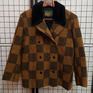 ケンゾー(KENZO)の激レア KENZO Jungle Fur Collar Check JKT(毛皮/ファーコート)