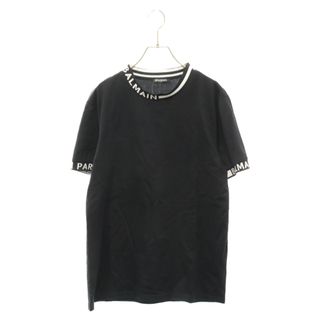 バルマン(BALMAIN)のBALMAIN バルマン ジャガードロゴ コットン 半袖 Tシャツ ブラック(Tシャツ/カットソー(半袖/袖なし))