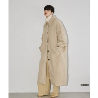 トゥデイフル(TODAYFUL)のTODAYFUL🤎Shaggy Over Coat アイボリー サイズ38 新品(ロングコート)