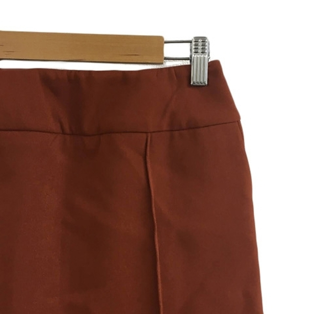 UNITED ARROWS(ユナイテッドアローズ)のユナイテッドアローズ スカート 台形 膝丈 無地 36 赤 茶 レッド レディースのスカート(ひざ丈スカート)の商品写真