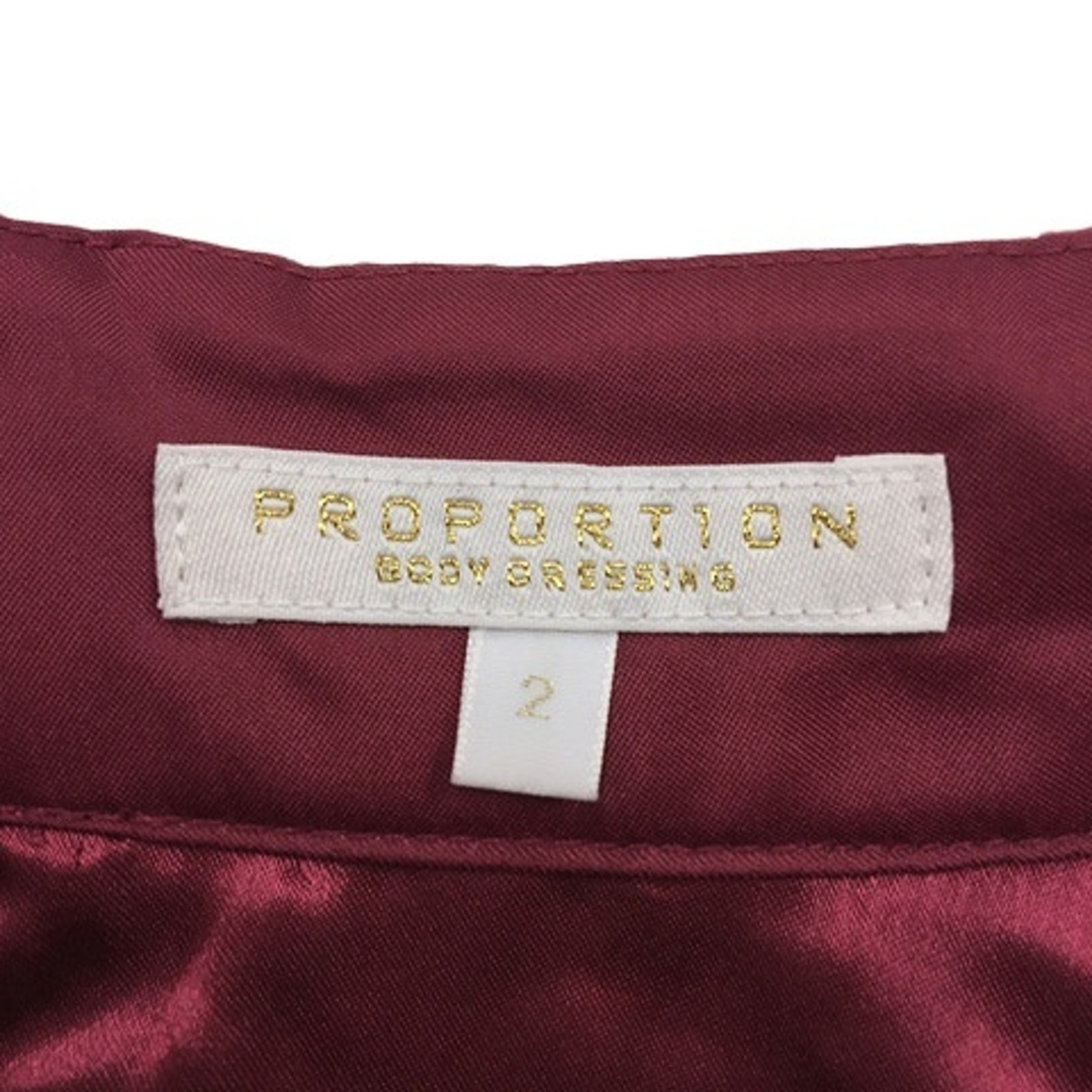 PROPORTION BODY DRESSING(プロポーションボディドレッシング)のプロポーション ボディドレッシング スカート フレア 膝丈 総レース 2 赤 レディースのスカート(ひざ丈スカート)の商品写真