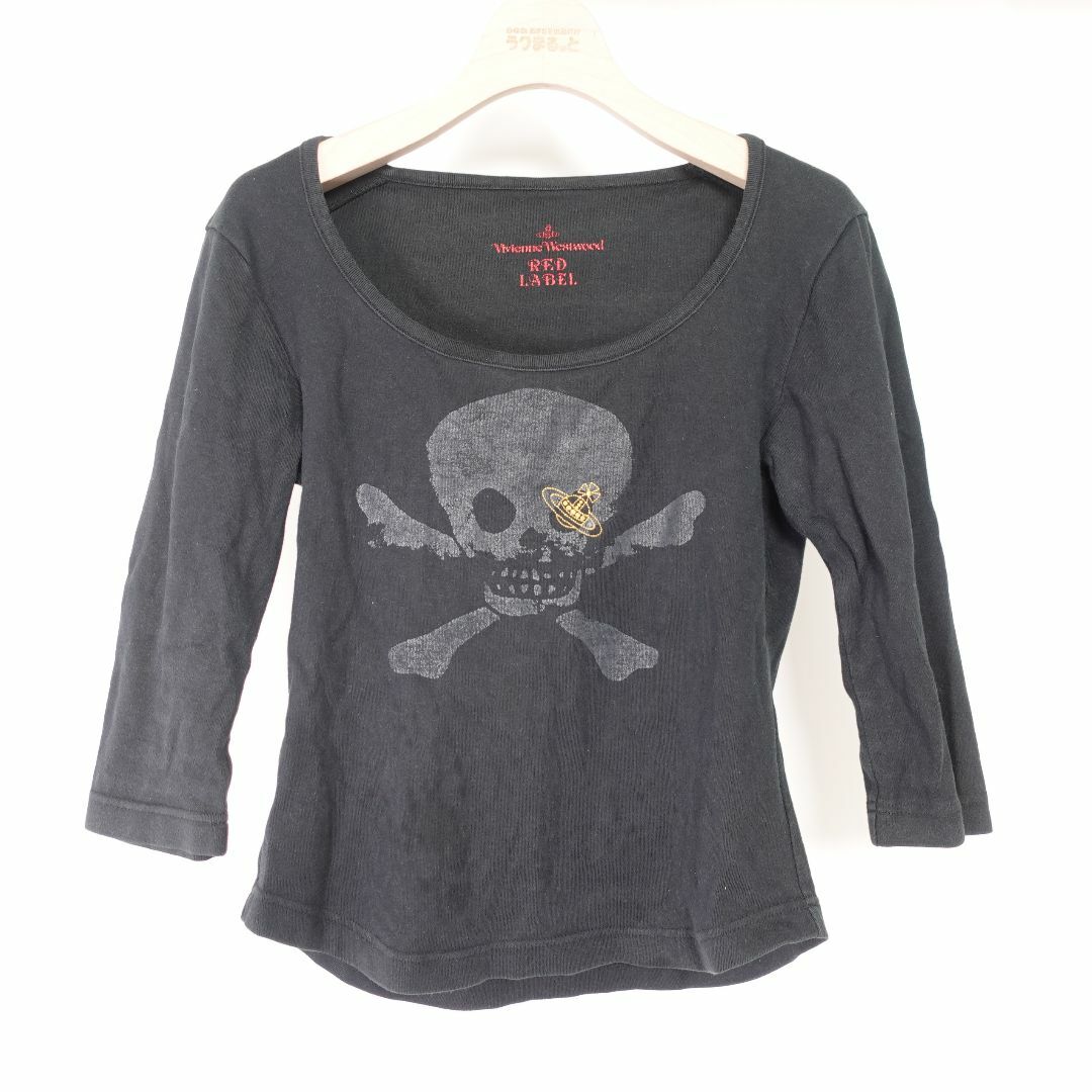 Vivienne Westwood(ヴィヴィアンウエストウッド)のヴィヴィアンウエストウッド Vivienne Westwood　REDレーベル スカル長袖シャツ 2 黒 レディースのトップス(シャツ/ブラウス(長袖/七分))の商品写真