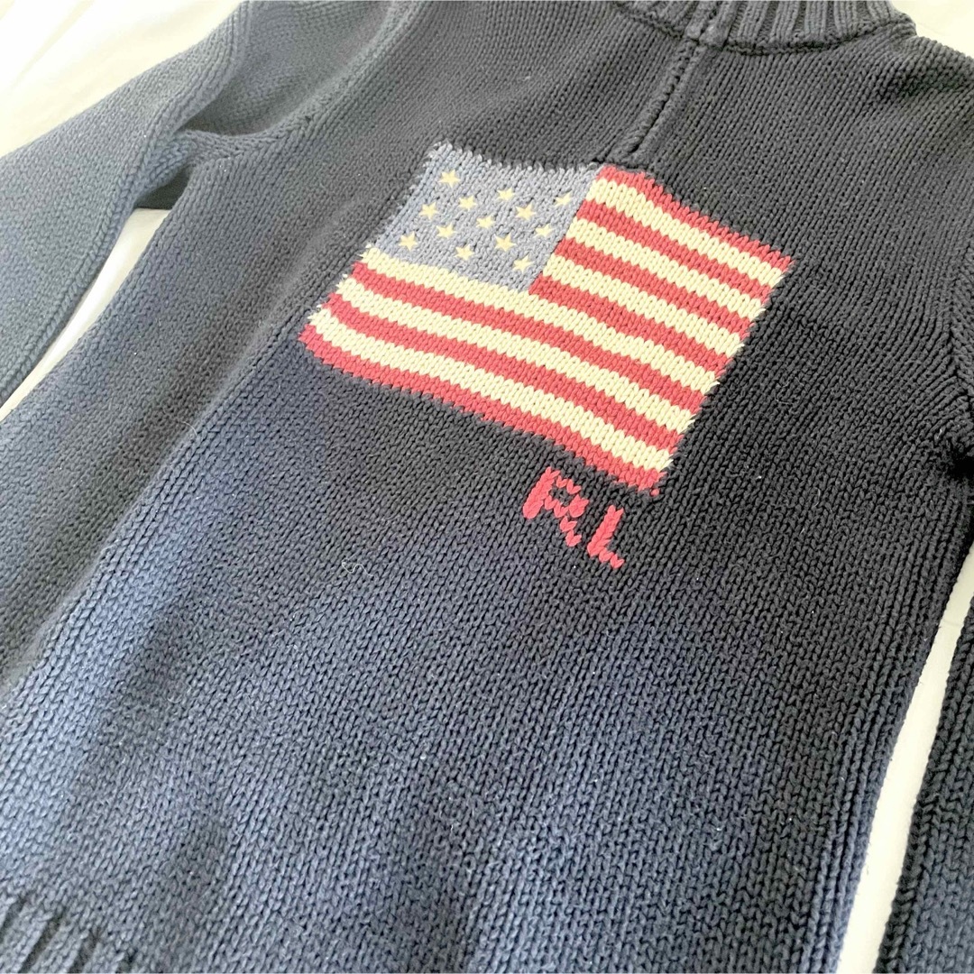 POLO RALPH LAUREN(ポロラルフローレン)の【polo ralph lauren】フラッグ ハーフジップ ニットセーター M レディースのトップス(ニット/セーター)の商品写真