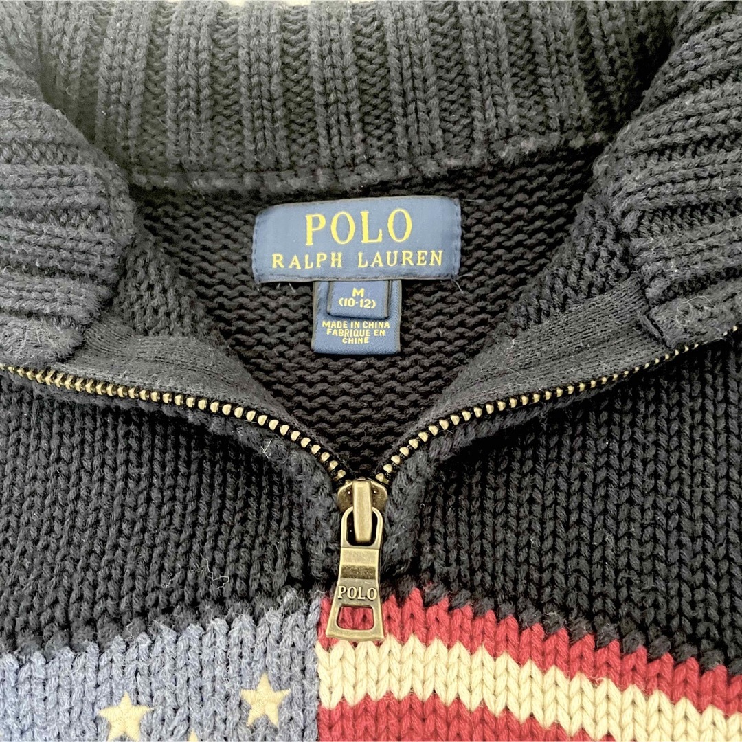 POLO RALPH LAUREN(ポロラルフローレン)の【polo ralph lauren】フラッグ ハーフジップ ニットセーター M レディースのトップス(ニット/セーター)の商品写真