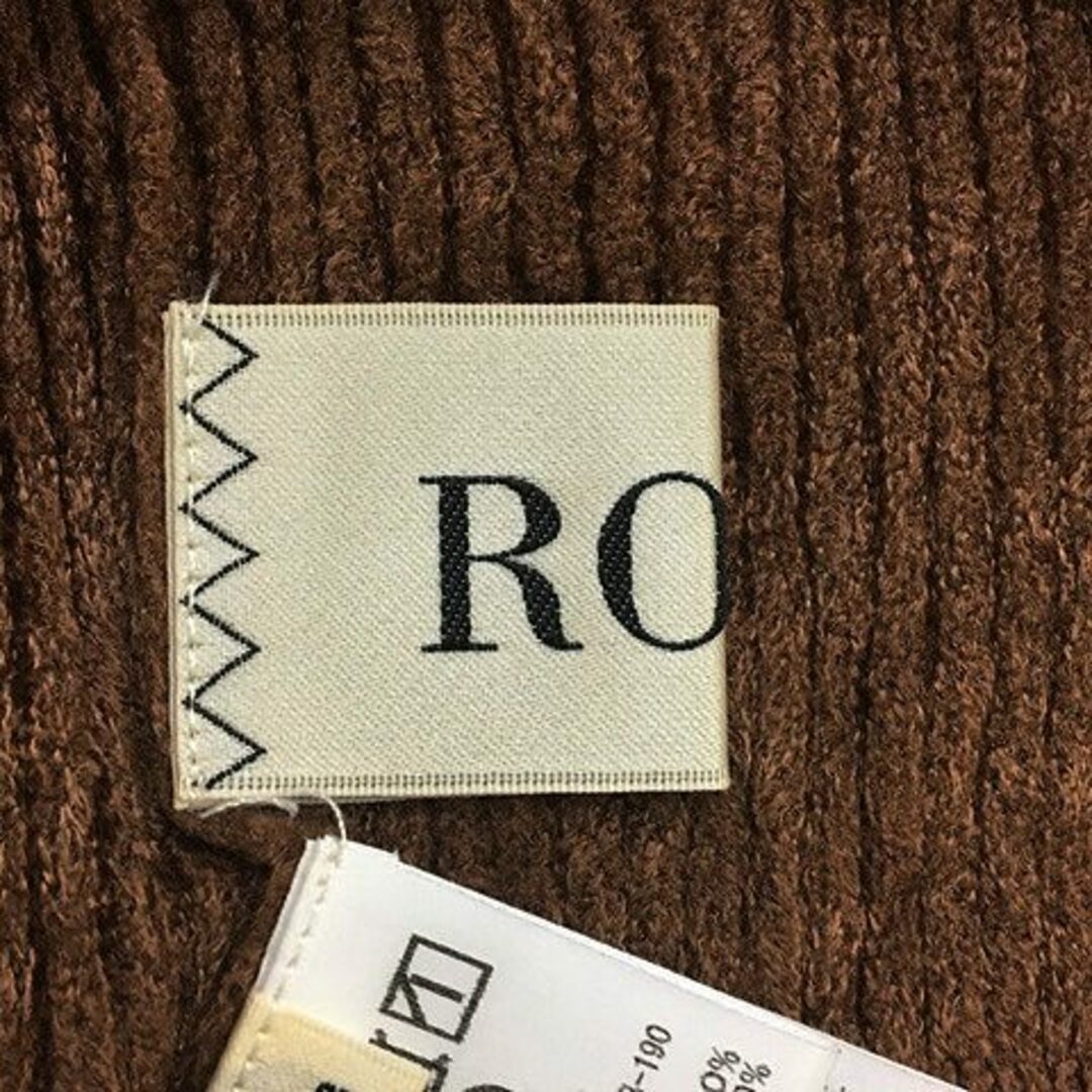 ROPE’(ロペ)のロペ セーター ニット プルオーバー 無地 リブ 五分袖 38 茶 レディースのトップス(ニット/セーター)の商品写真