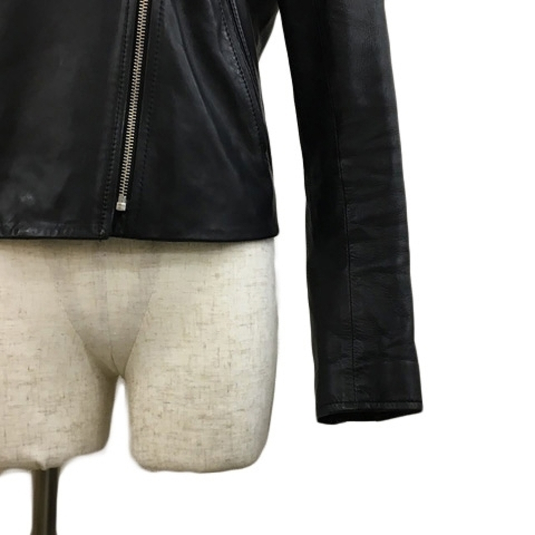 Spick & Span(スピックアンドスパン)のスピック&スパン ジャケット ライダース ラム レザー 羊革 長袖 38 黒 レディースのジャケット/アウター(その他)の商品写真