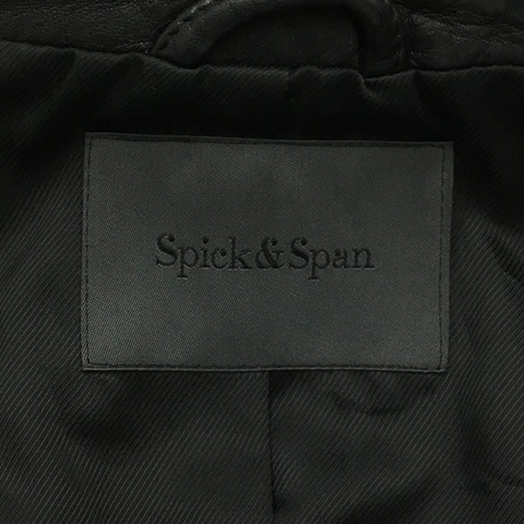 Spick & Span(スピックアンドスパン)のスピック&スパン ジャケット ライダース ラム レザー 羊革 長袖 38 黒 レディースのジャケット/アウター(その他)の商品写真